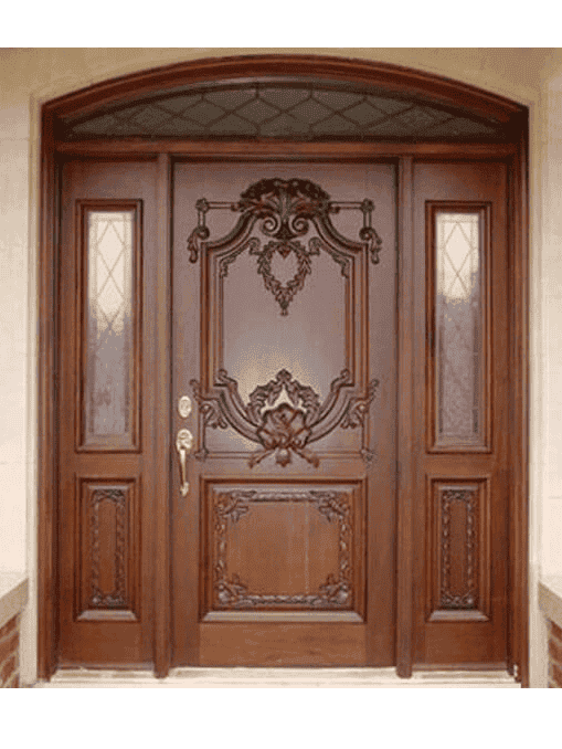 decorative iron wood entry door EH945 MCD