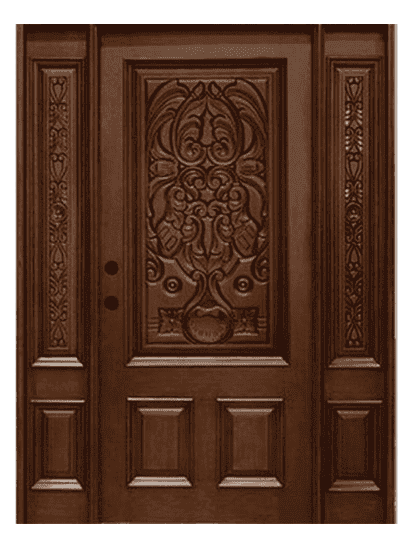 carved wood door ornamental scroll panel EH412 MCD