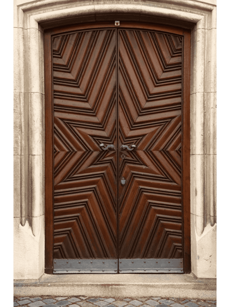 geometric wood entry door EH700 MCD