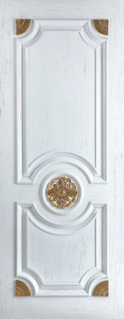 classic wood door with decorative molding detail EH008 MCD