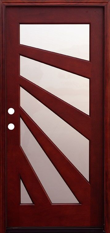 geometric glass wood entry door EH930 MCD