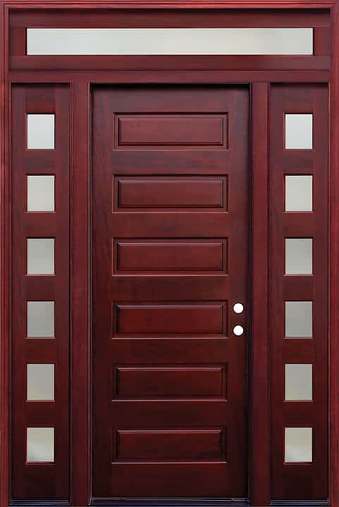 wood entry door transom sidelights EH933 MCD