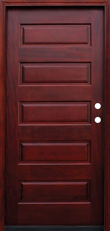 modern raised panel wood entry door EH935 MCD