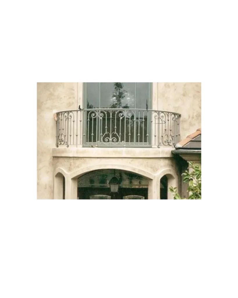 round style wrought iron balcony railing BR6011 MCD curved exterior design