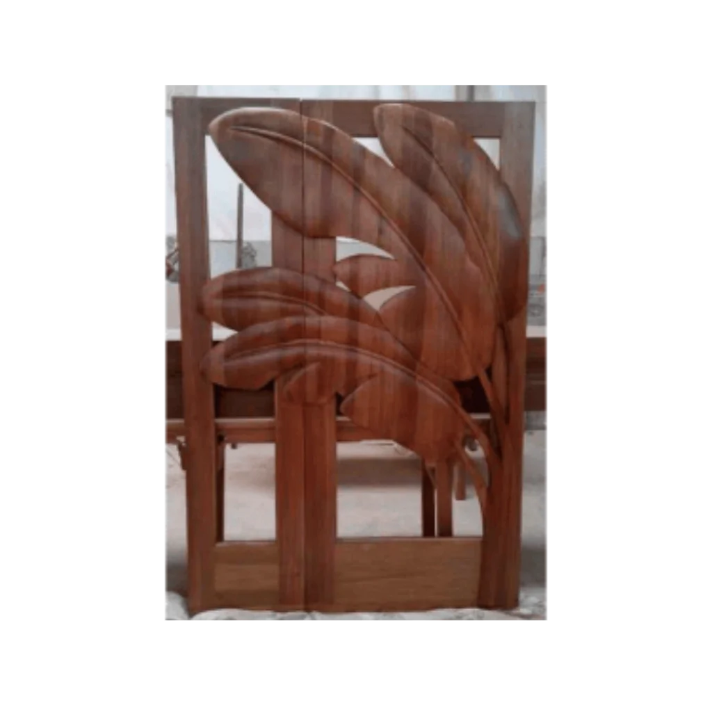 leaf panel hand-carved wood door HCD2012 MCD