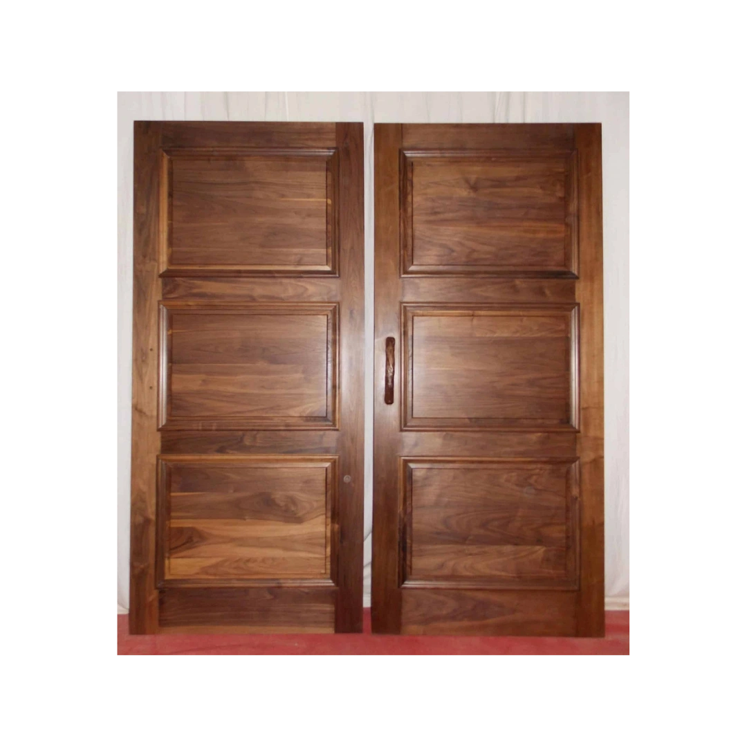 double panel hand-carved wood door HCD2021 MCD