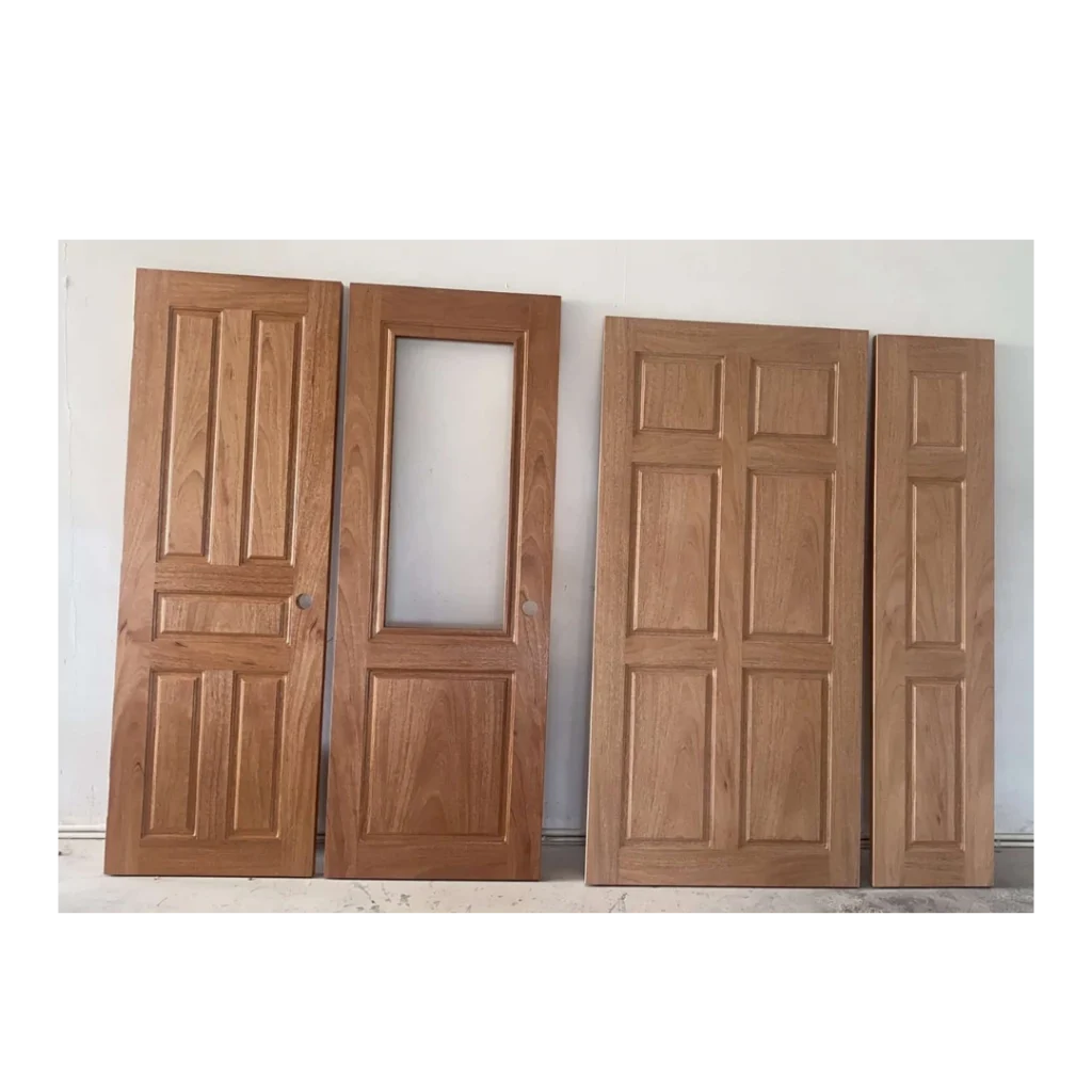 mixed glass panel hand-carved wood door HCD2027 MCD