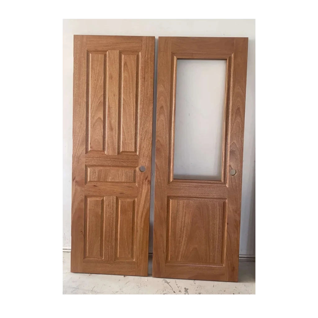 vertical panel glass hand-carved wood door HCD2028 MCD