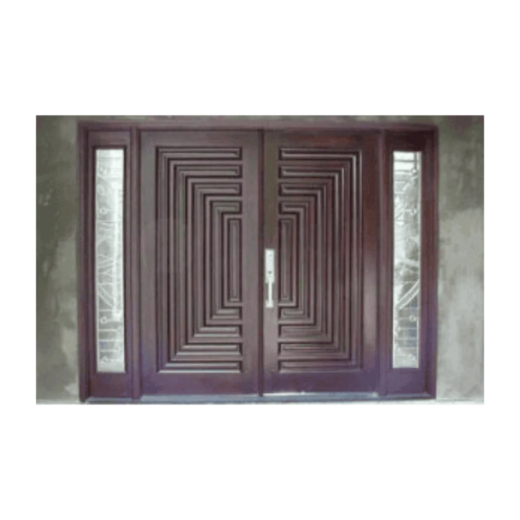 geometric panel double entry door EH417 MCD