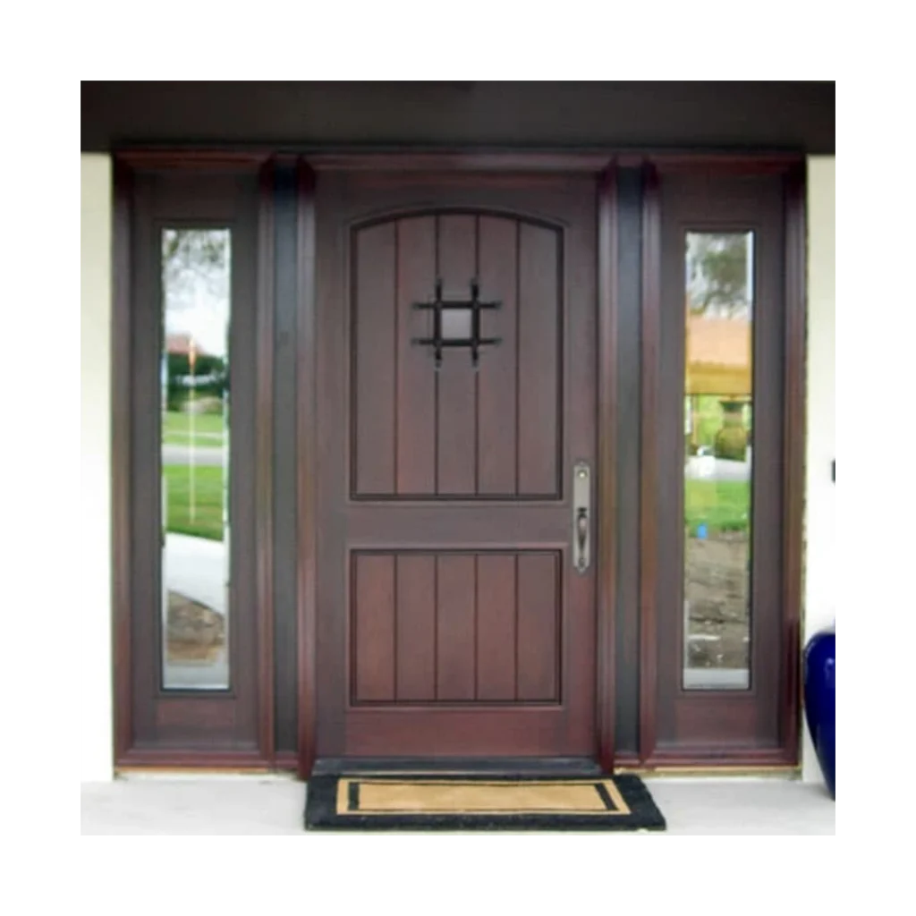 arched wood entry door iron clavos EH529 MCD