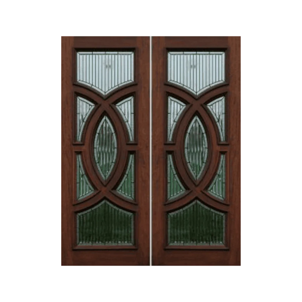 oval glass wood entry door EH2075 MCD