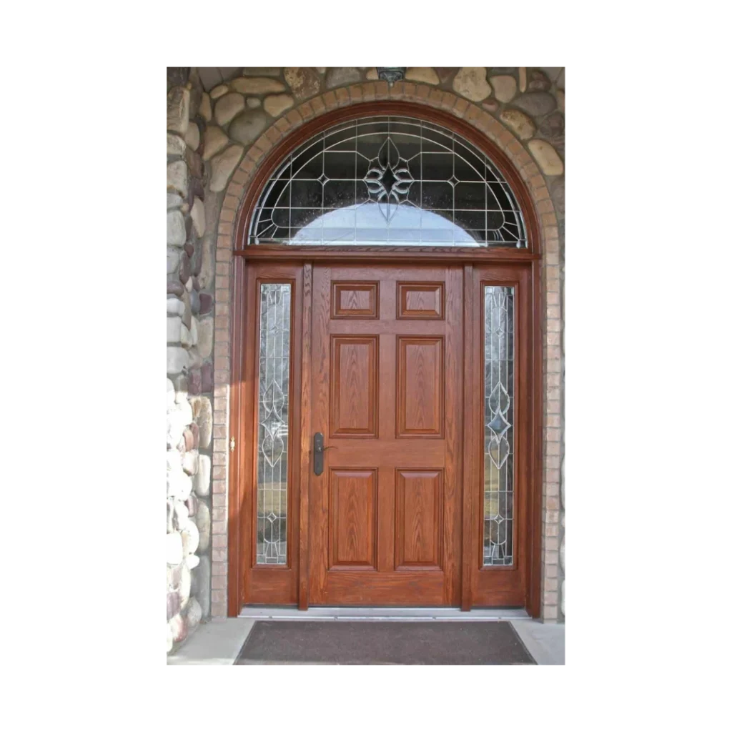 wood entry door sidelights transom EH905 MCD