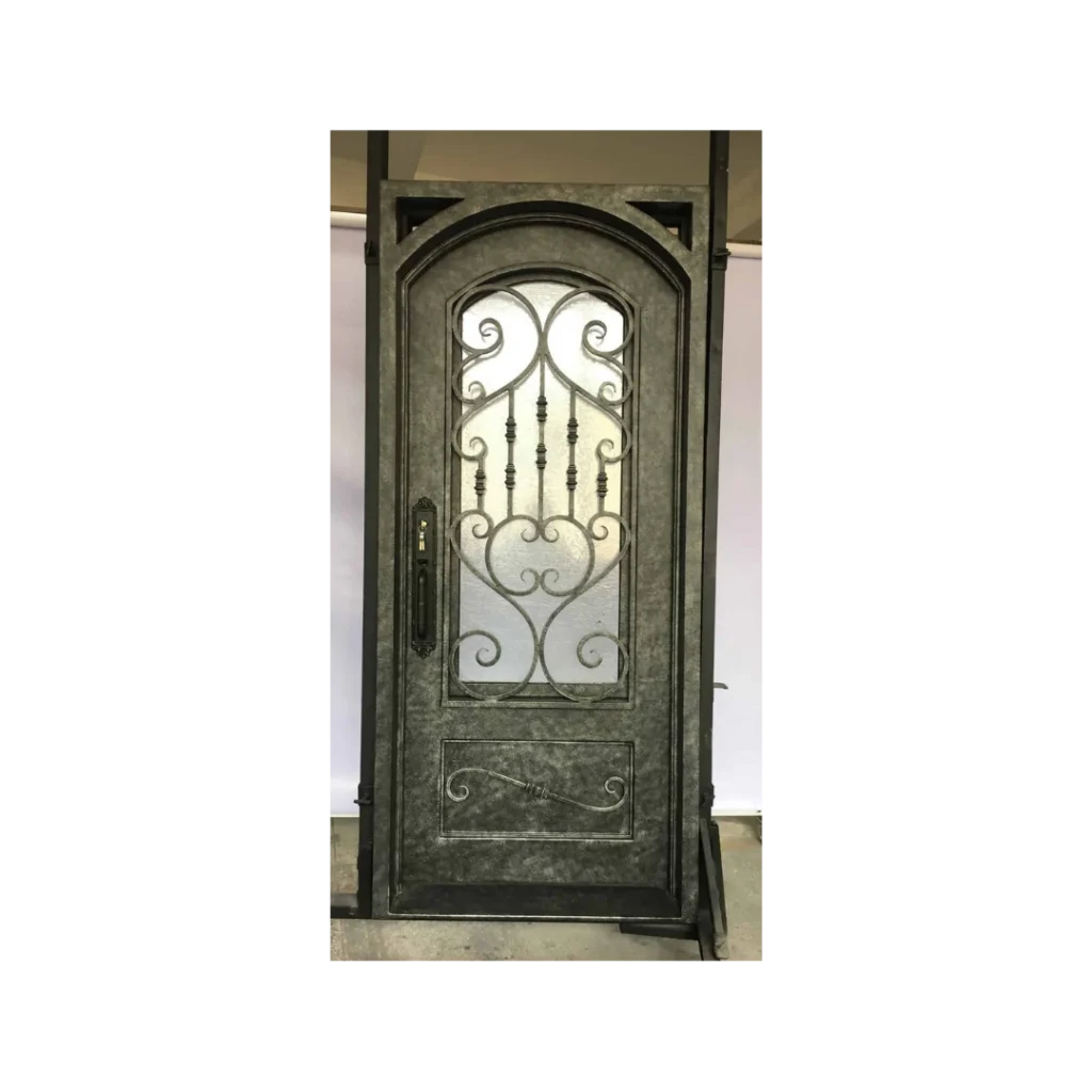 Antique Single Wrought Iron Door with Speakeasy Grill – EL1212 MCD