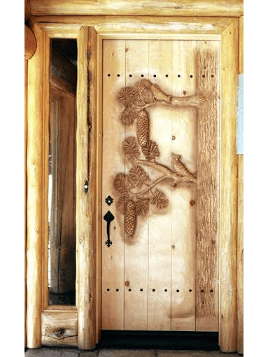 running horse relief hand-carved wood door HCD5021 MCD