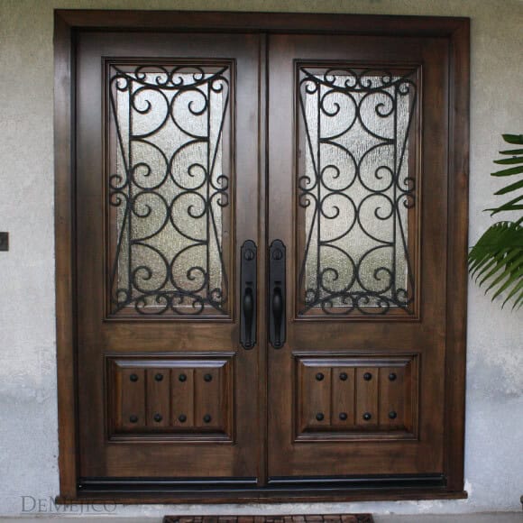 Spanish Inspired Wood Entry Door