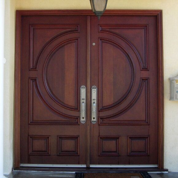 modern circular panel double entry door EH501 MCD