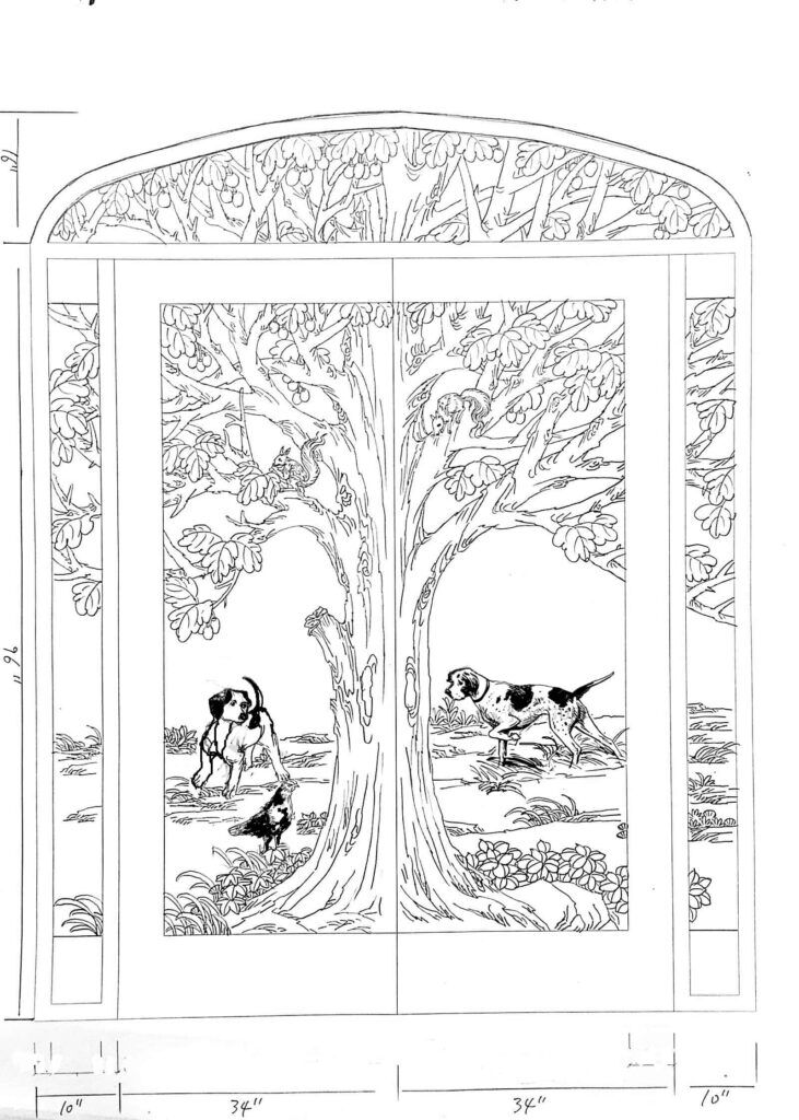 Hand-Carved Wood Door & Frame