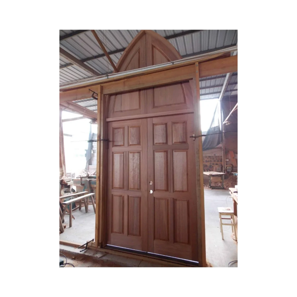 Raised panel hand-crafted wood door HC1023 MCD hardwood design