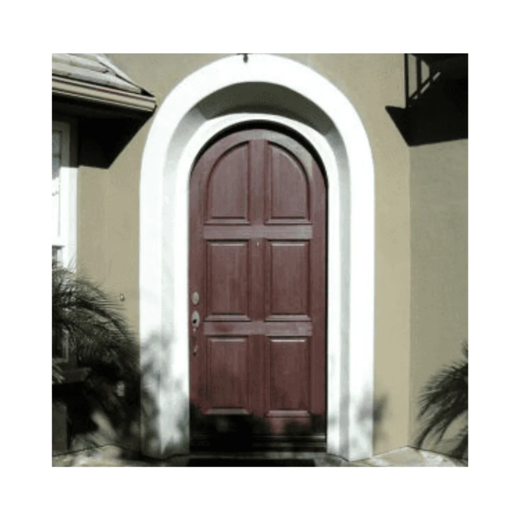 arched top solid wood entry door raised panels EH101 MCD