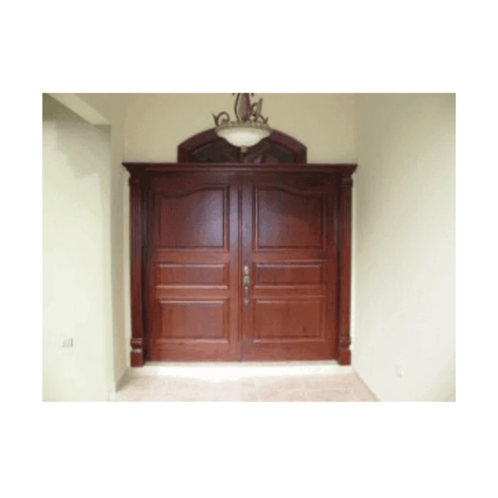 double wood entry door decorative crown panel EH422 MCD